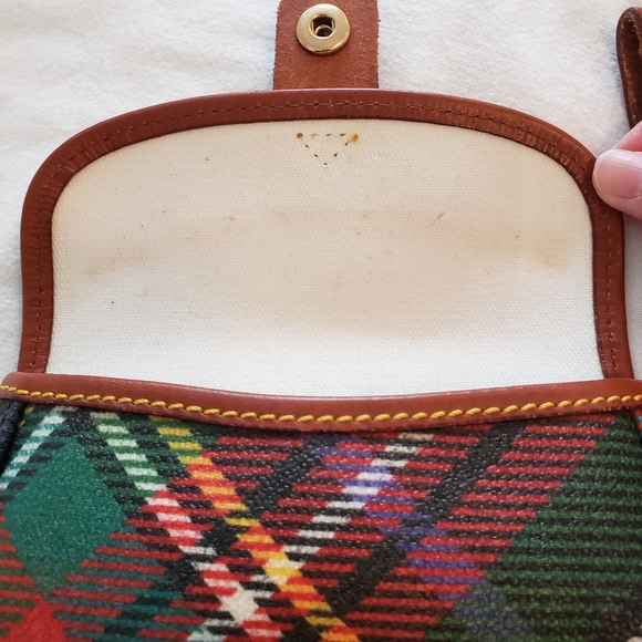 Dooney and Bourke Tartan plaid pattern small Pouch - Picture 7 of 9